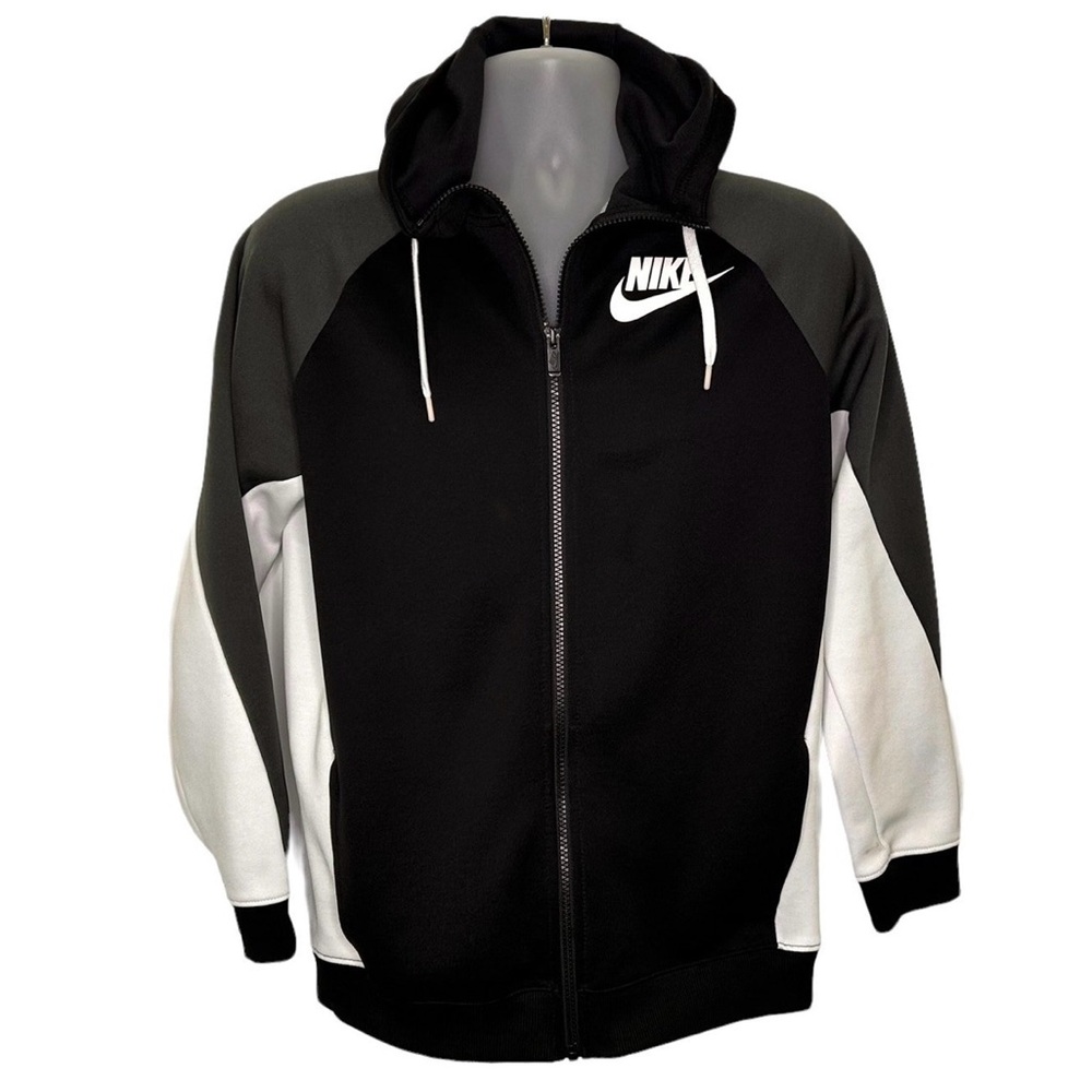 Nike Zip-Up Hooded Colorblock Jacket Hooded Sweatshirt